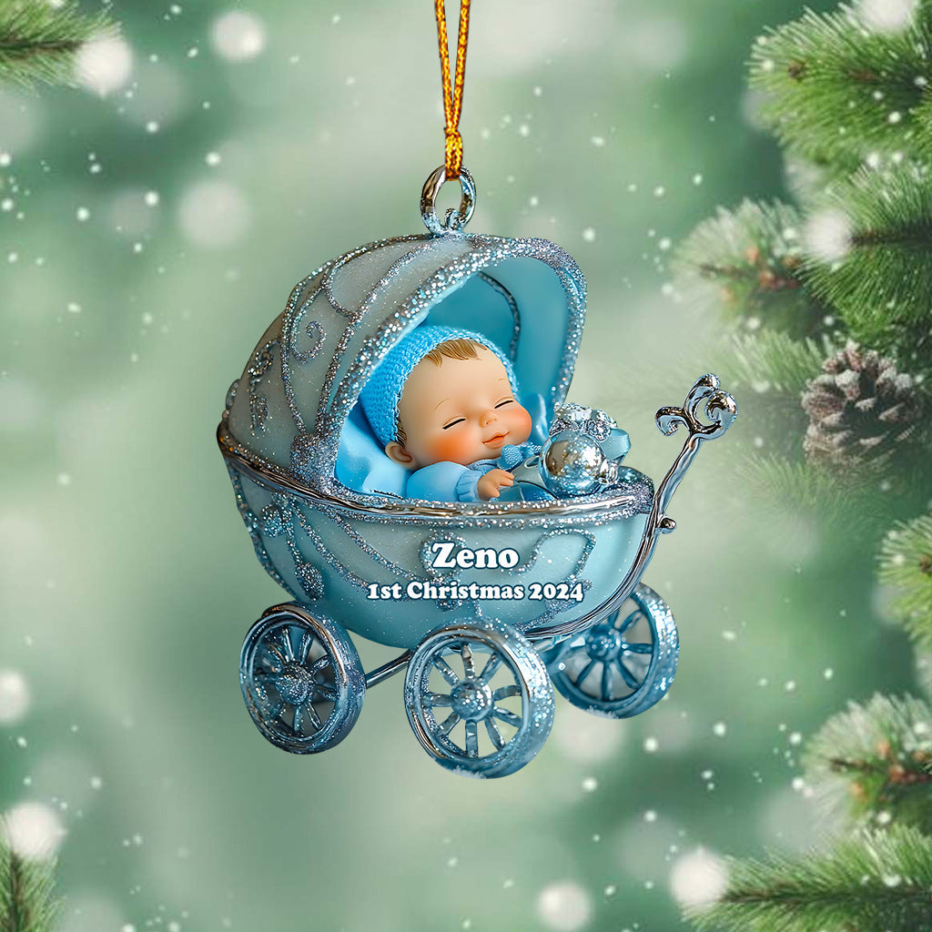 Baby 1st Christmas - Personalized Family Ornament