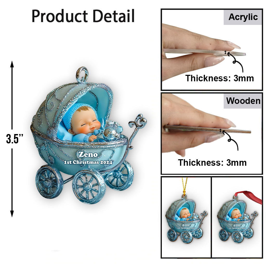 Baby 1st Christmas - Personalized Family Ornament