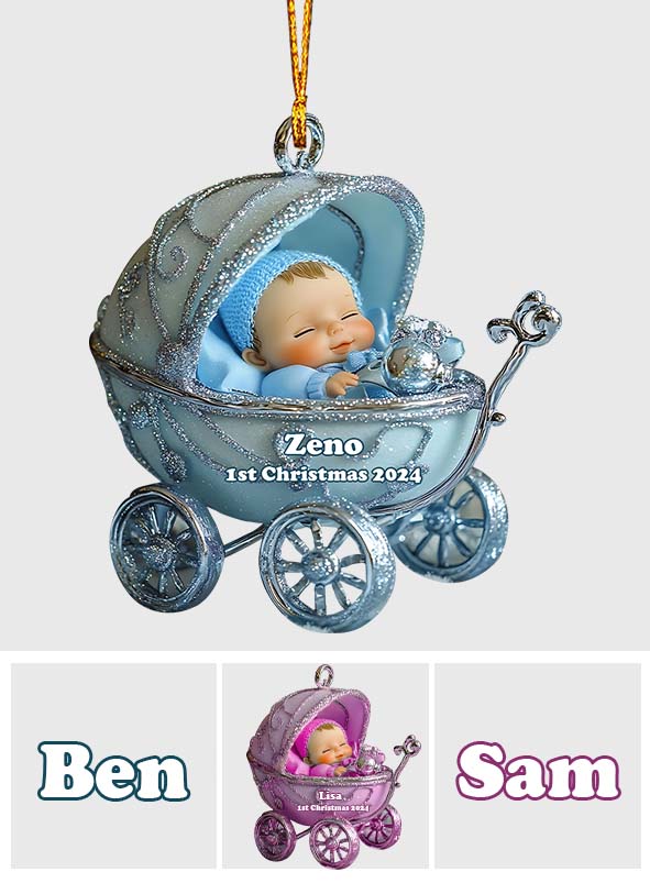 Baby 1st Christmas - Personalized Family Ornament