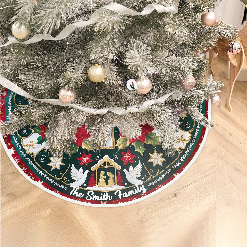 Holy Family - Personalized Christian Tree Skirt