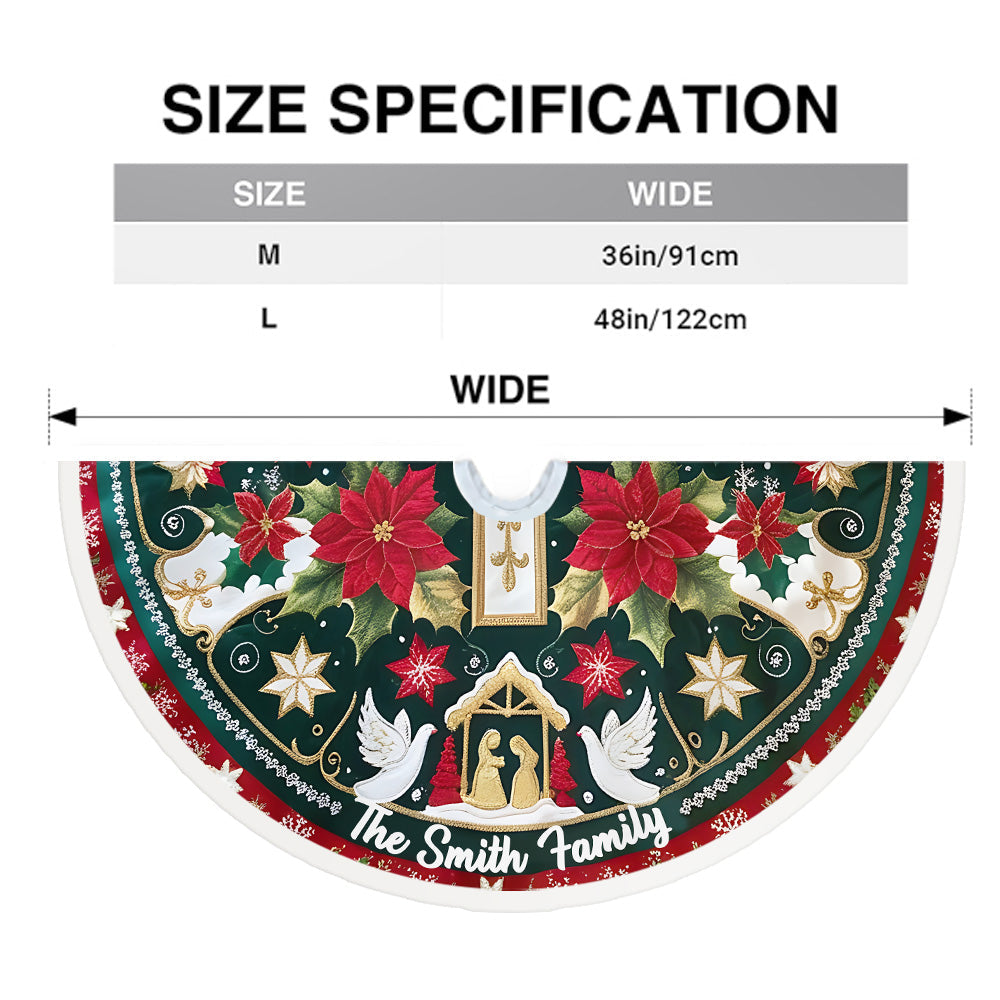 Holy Family - Personalized Christian Tree Skirt