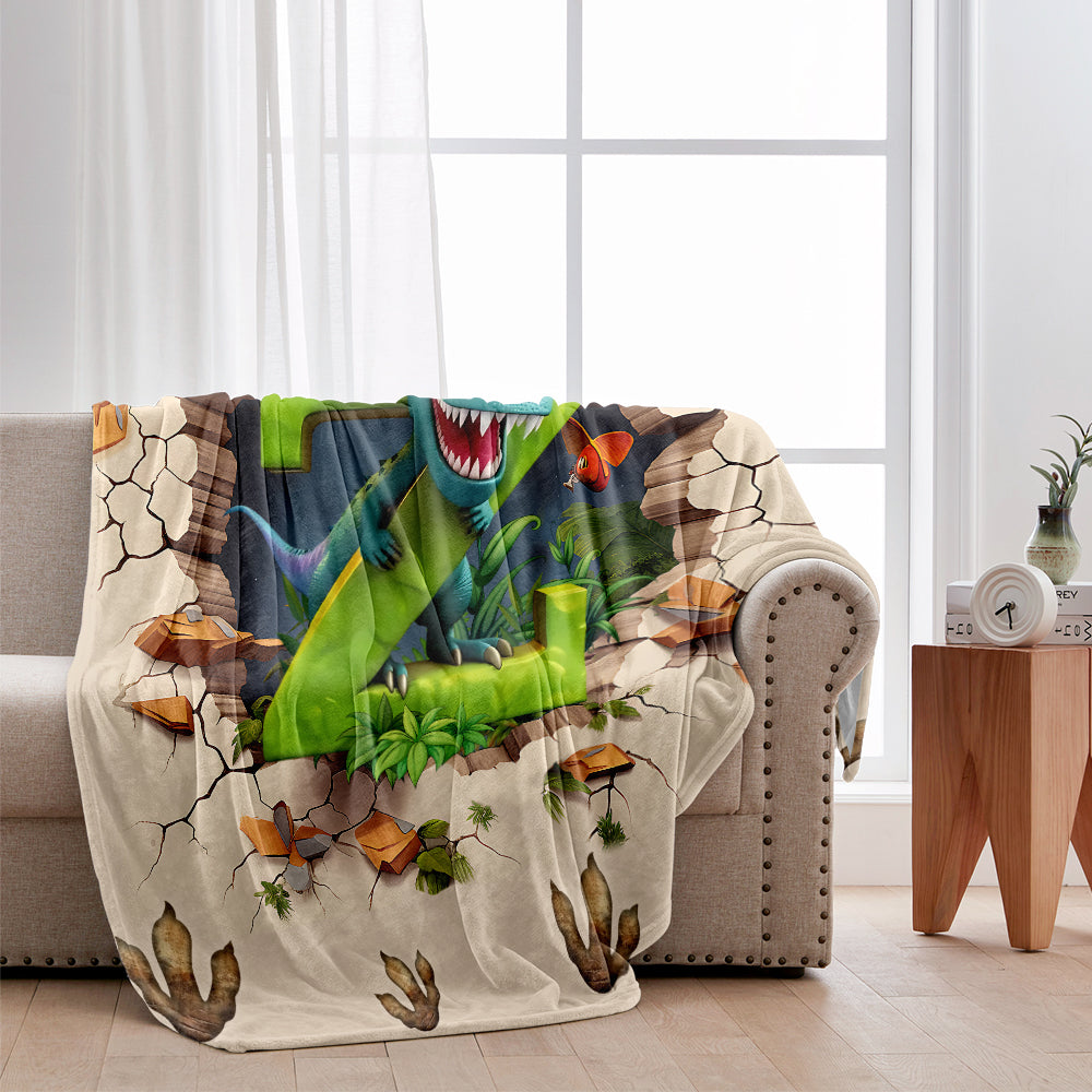 Love Dinosaurs - Personalized Kid Blanket