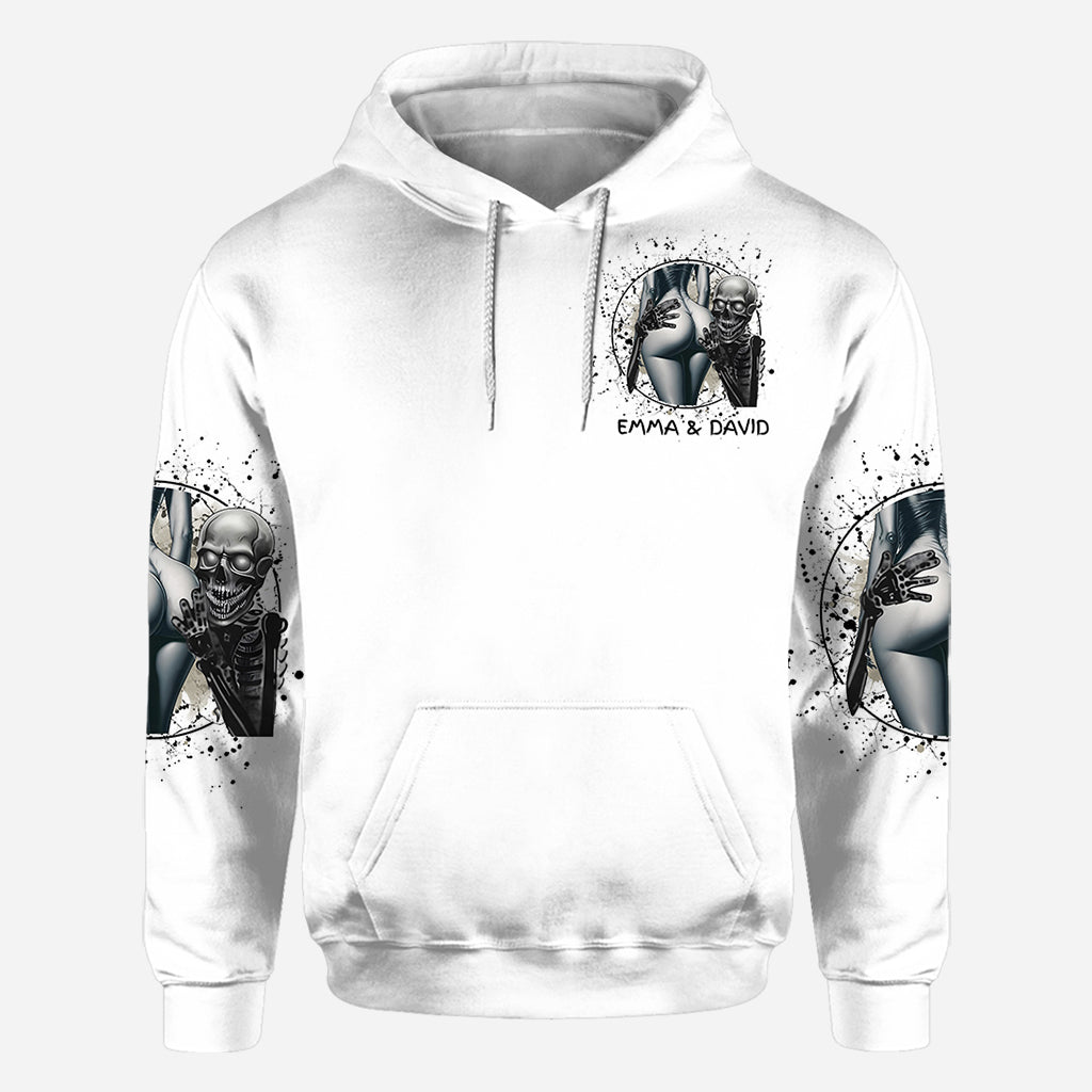 If The Booty Is Round I Gotta Pound - Personalized Skull All Over Shirt