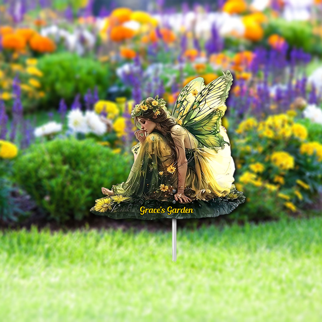 Garden's Green Fairy - Personalized Gardening Metal Garden Art