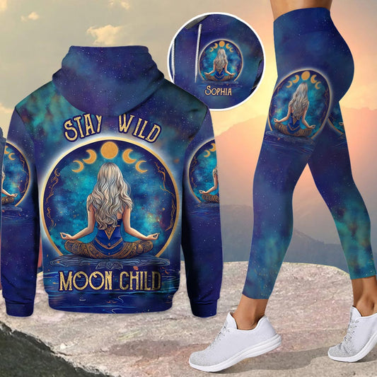 Moon Child - Personalized Yoga Hoodie and Leggings