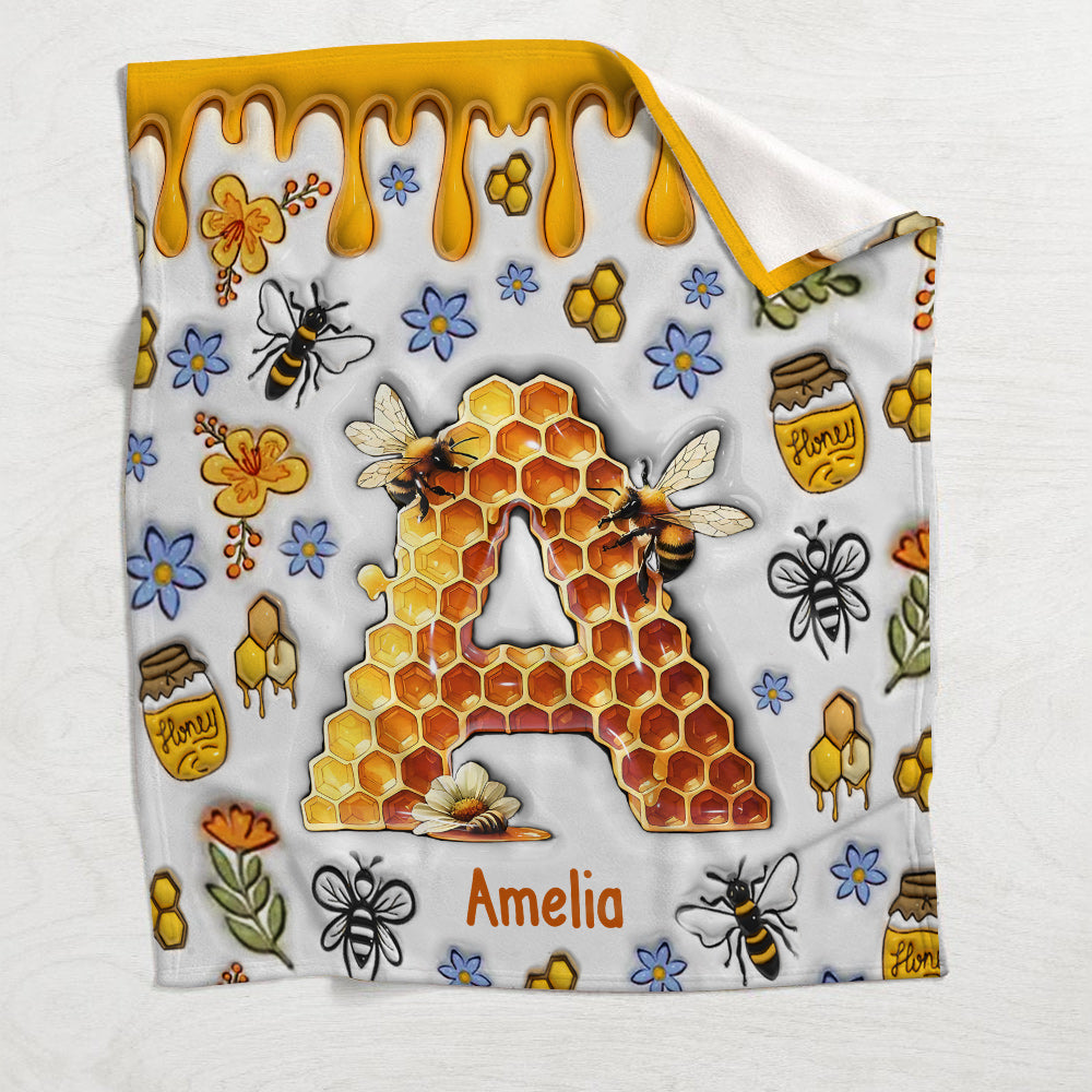 Stunning Bee Letter - Personalized Gardening Blanket
