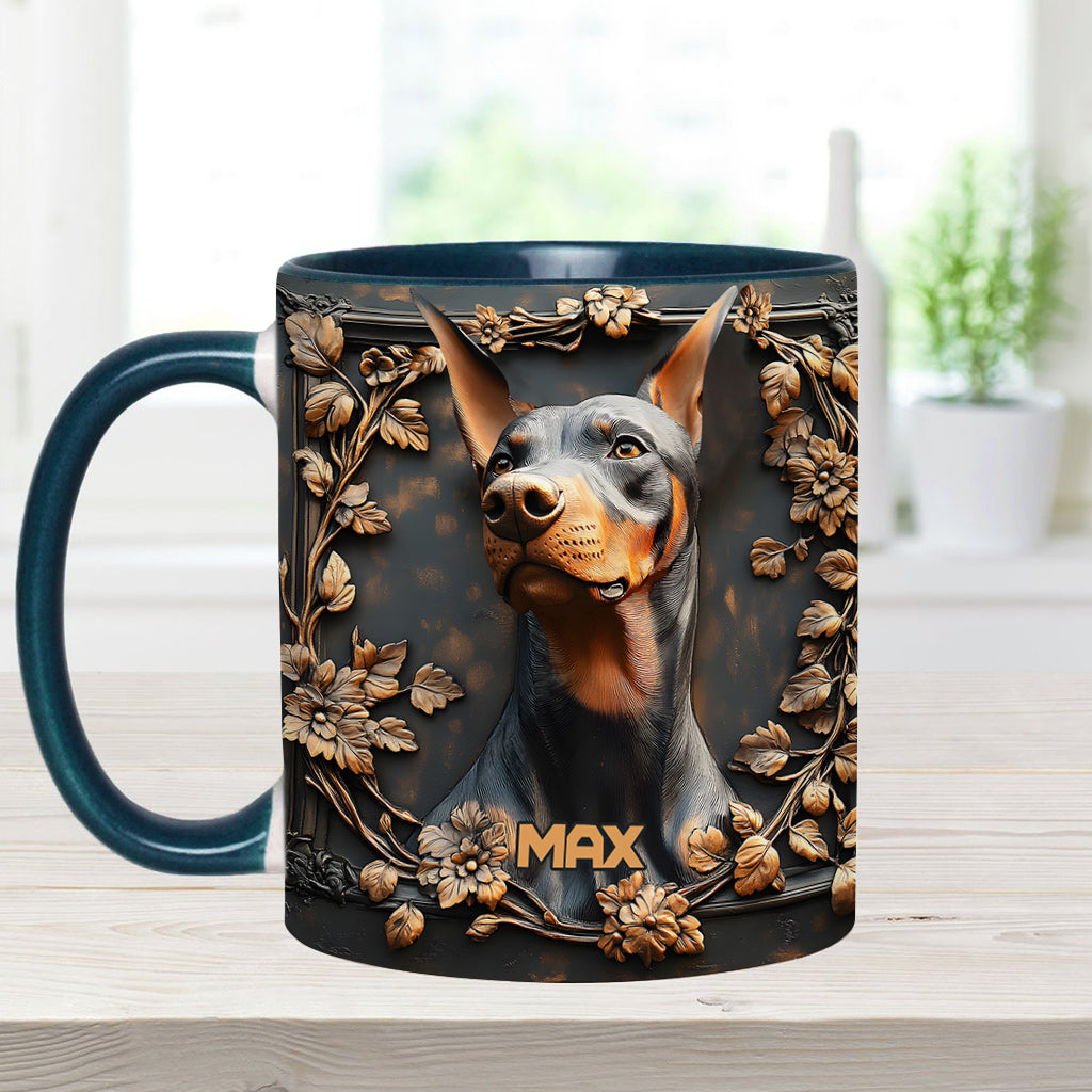Strong Doberman - Personalized Dog Accent Mug