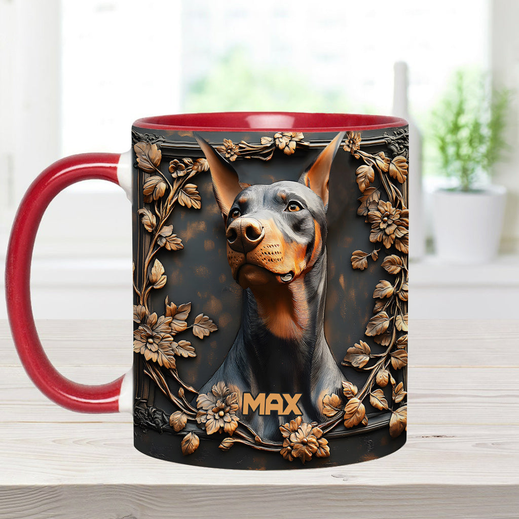Strong Doberman - Personalized Dog Accent Mug