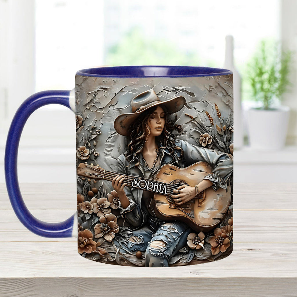 Gypsy Soul Guitar - Personalized Hippie Accent Mug