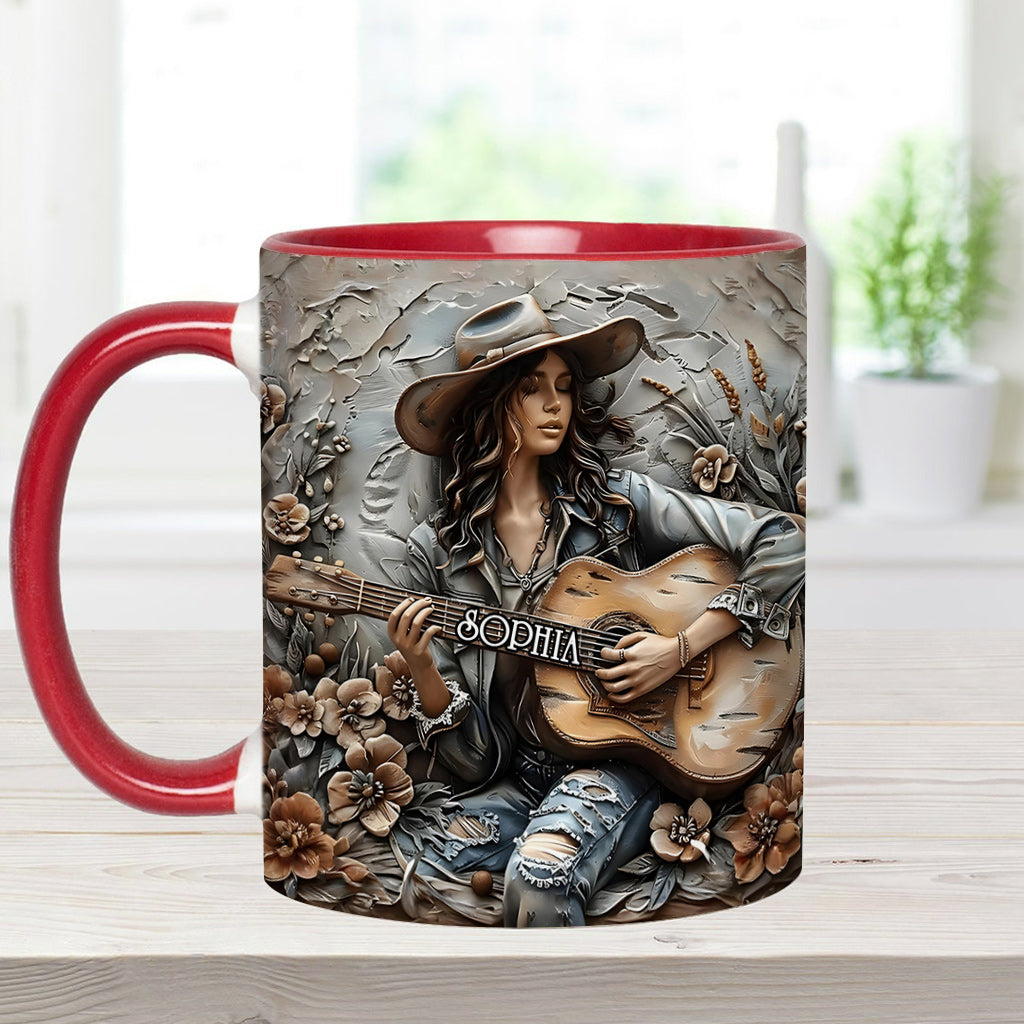 Gypsy Soul Guitar - Personalized Hippie Accent Mug