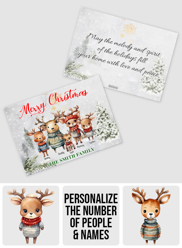 Merry Christmas - Personalized Family Greeting Card
