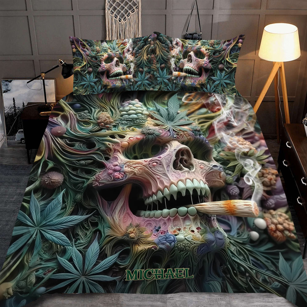 Dope Skull - Personalized Weed Bedding Set