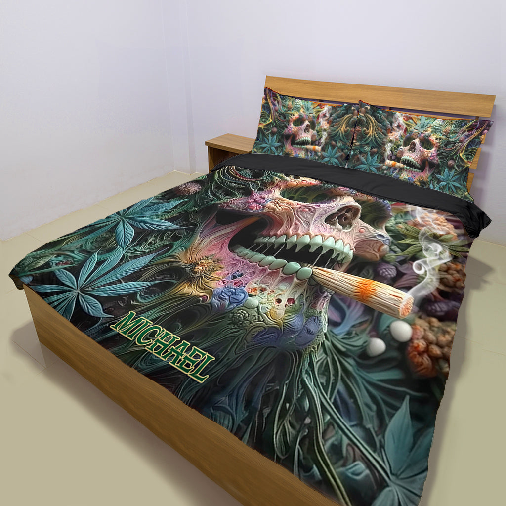 Dope Skull - Personalized Weed Bedding Set