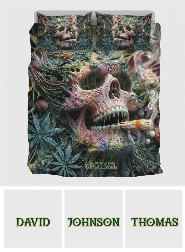 Dope Skull - Personalized Weed Bedding Set