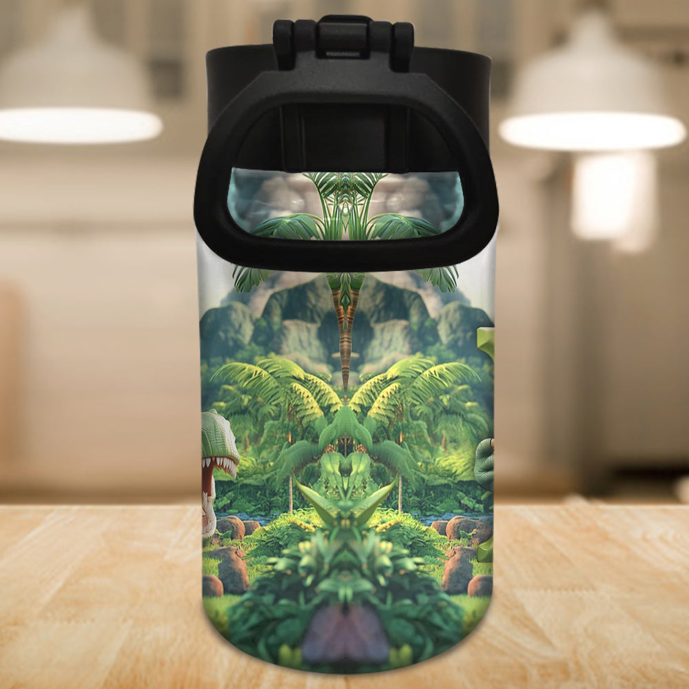 Cool Dinosaur Alphabet - Personalized Kid Kids Water Bottle