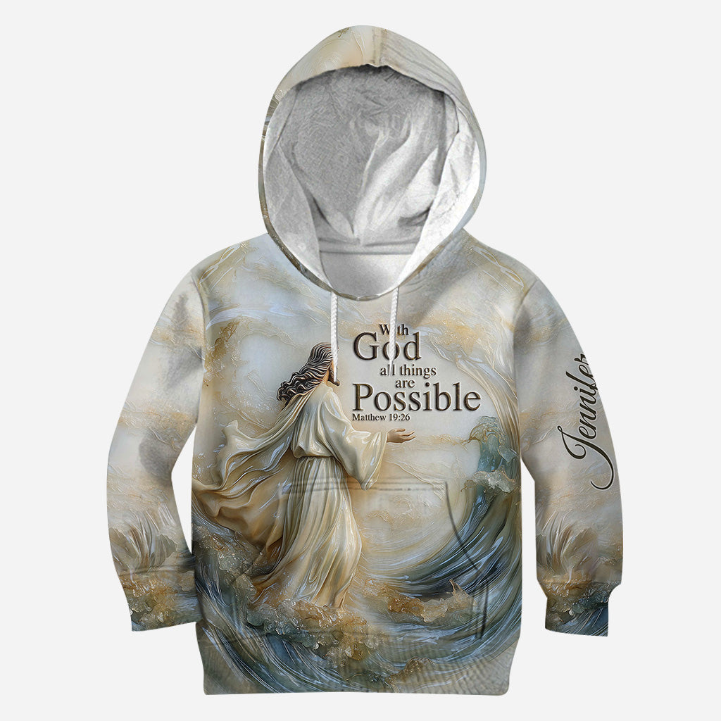 With God All Things Are Possible - Personalized Christian Hoodie and Leggings