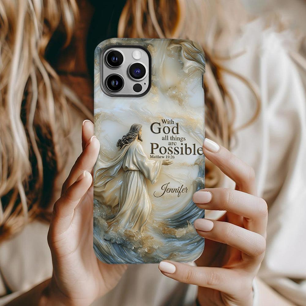 With God - Personalized Christian Full Print Phone Case