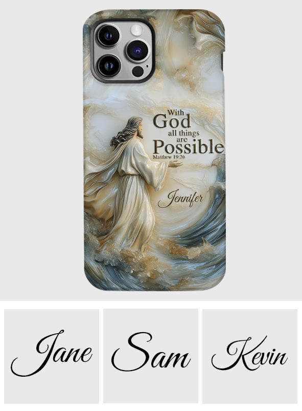 With God - Personalized Christian Full Print Phone Case