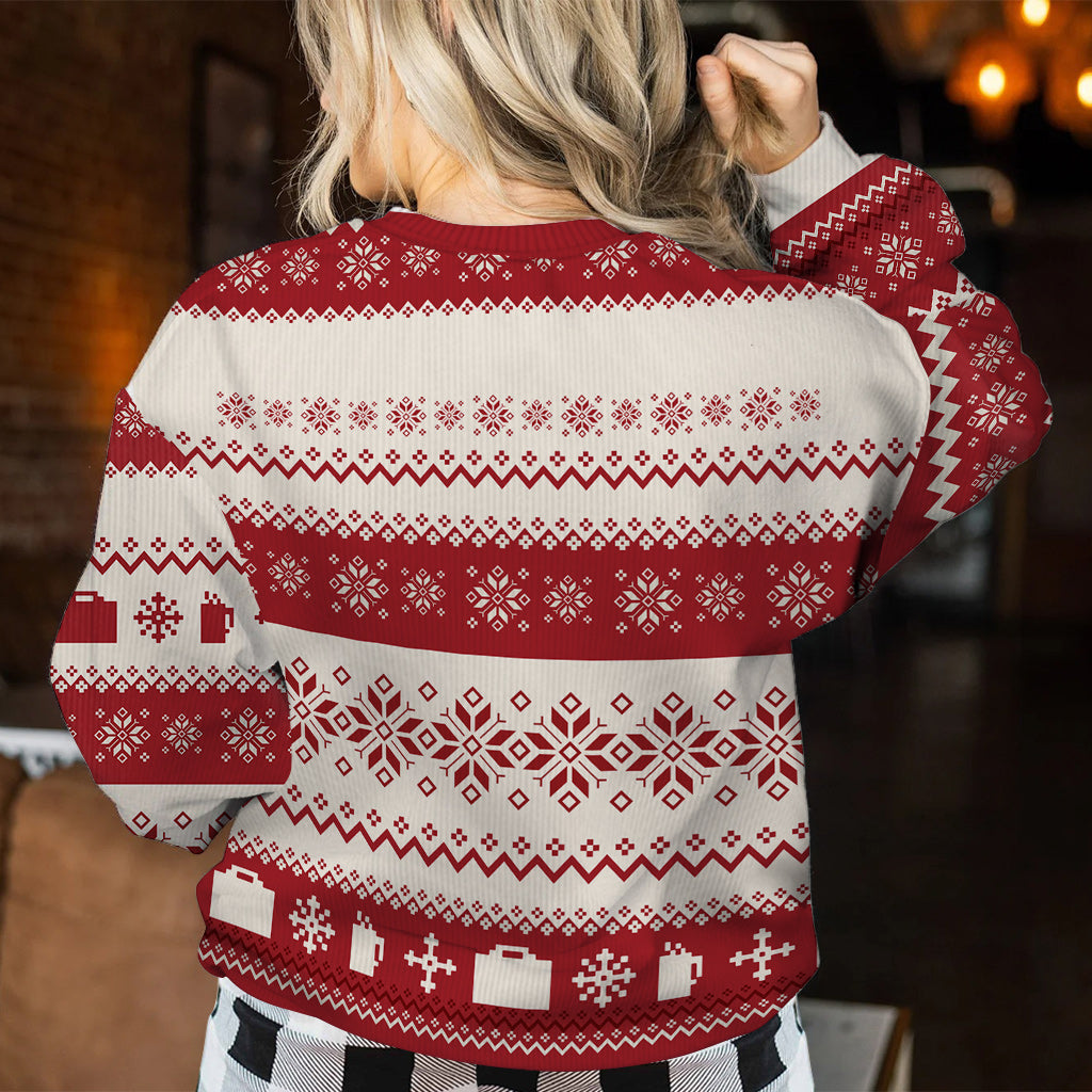 Deck The Halls And Not Your Colleagues - Personalized Colleague Ugly Sweater