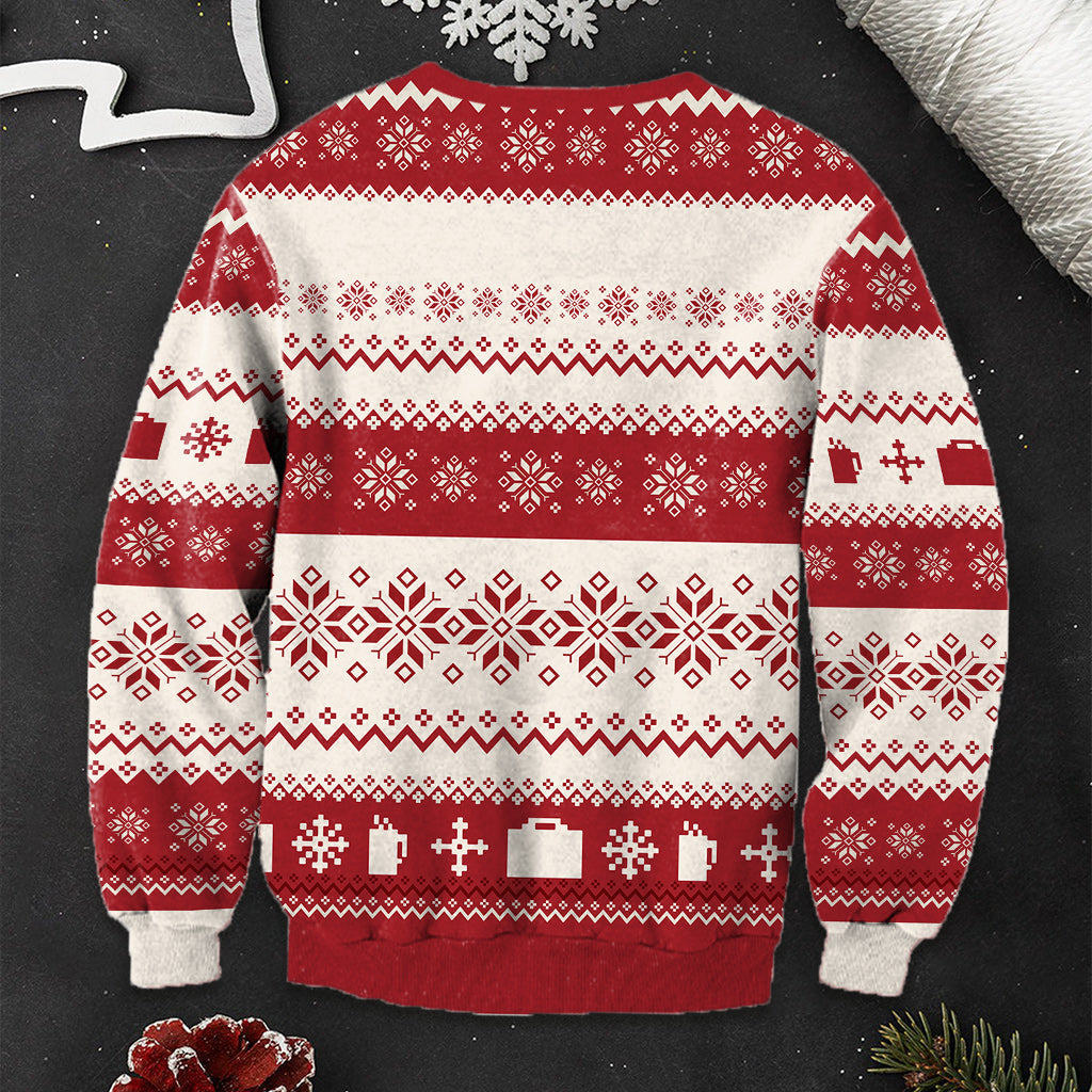 Deck The Halls And Not Your Colleagues - Personalized Colleague Ugly Sweater