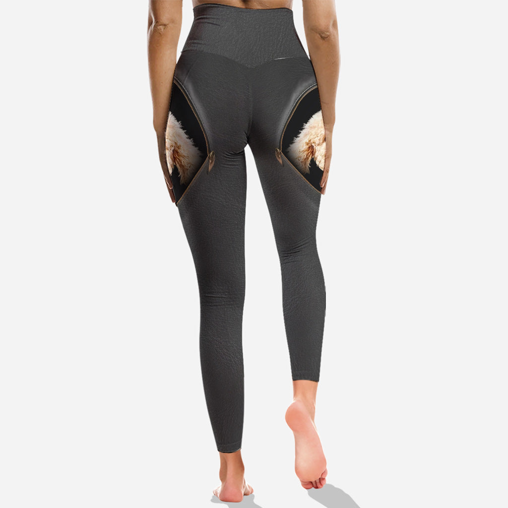 Peeking Pet Custom Photo And Name - Personalized Dog Hoodie and Leggings