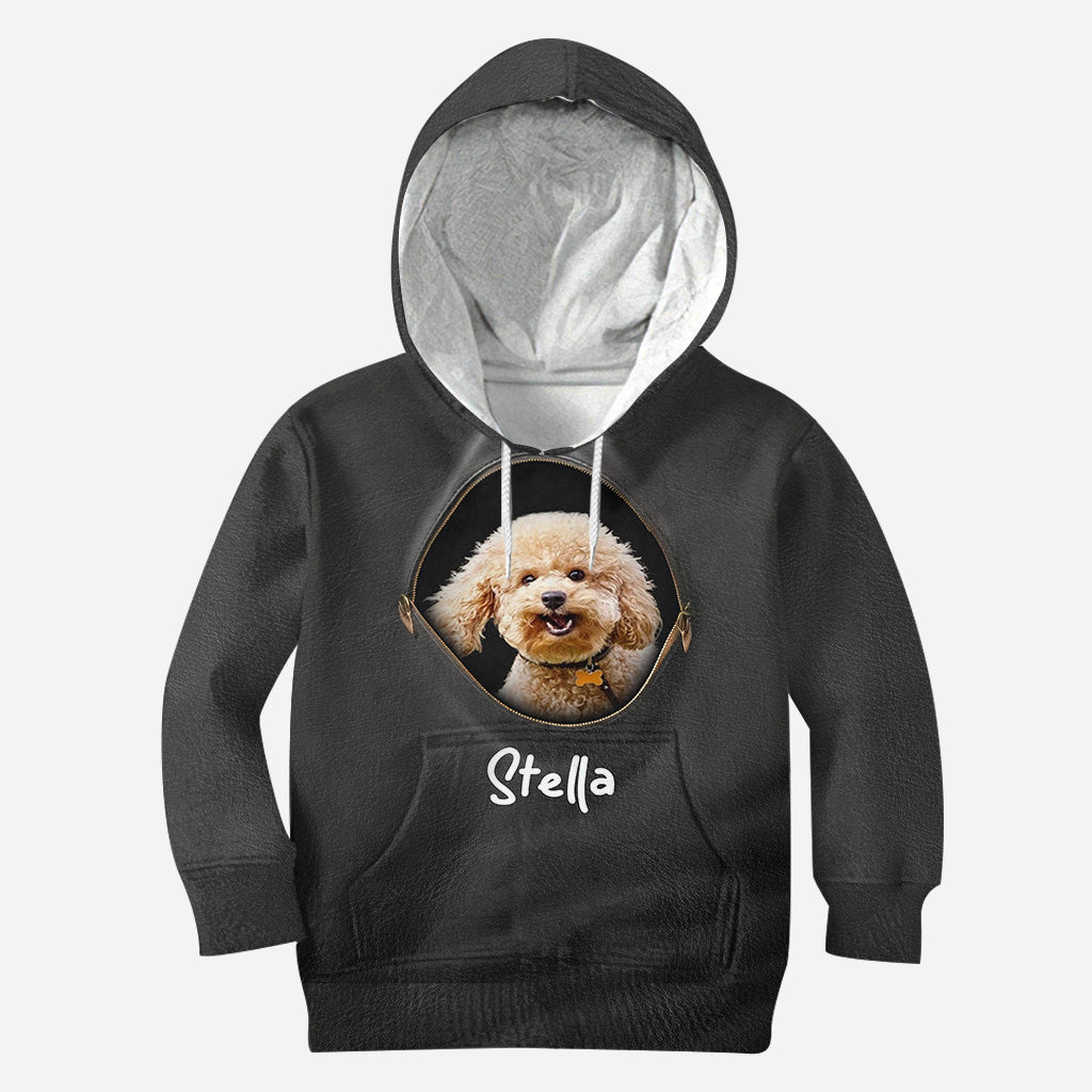 Peeking Pet Custom Photo And Name - Personalized Dog Hoodie and Leggings