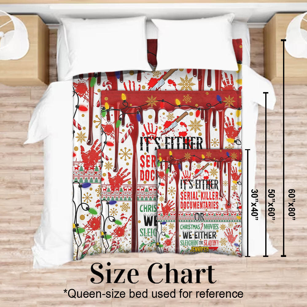 Slayin or Sleighin - Personalized Blanket