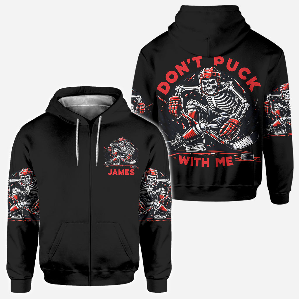 Don't Puck With Me - Personalized Hockey All Over Shirt