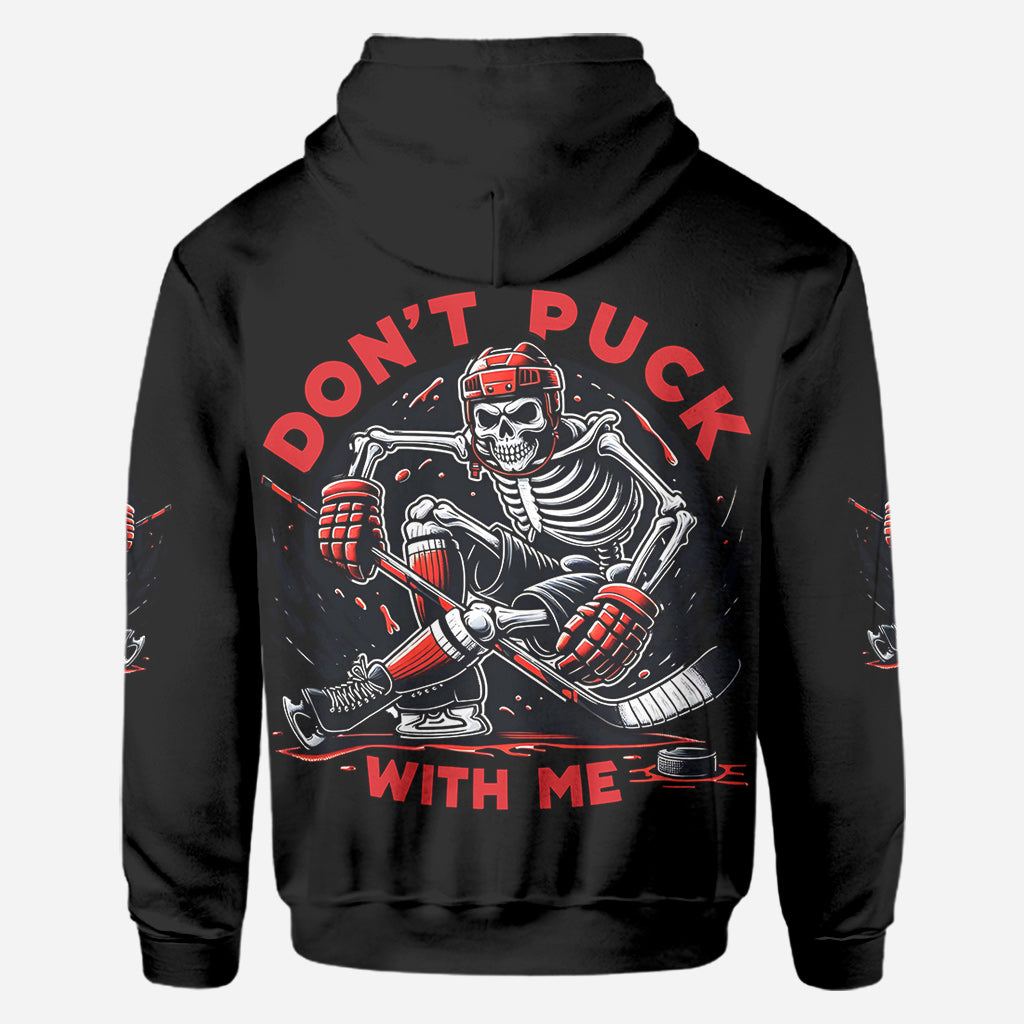 Don't Puck With Me - Personalized Hockey All Over Shirt