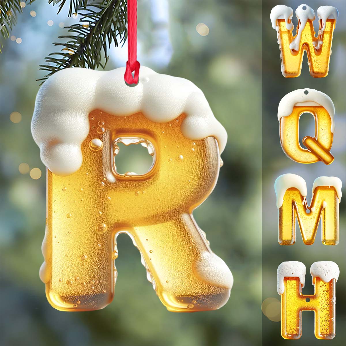 Beer Letter - Personalized Beer Ornament