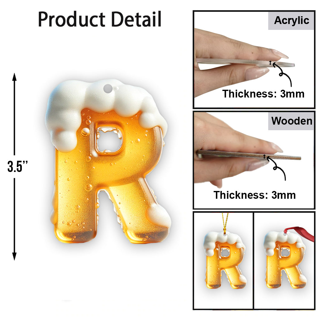 Beer Letter - Personalized Beer Ornament