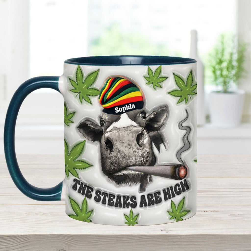 The Steaks Are High - Personalized Weed Accent Mug