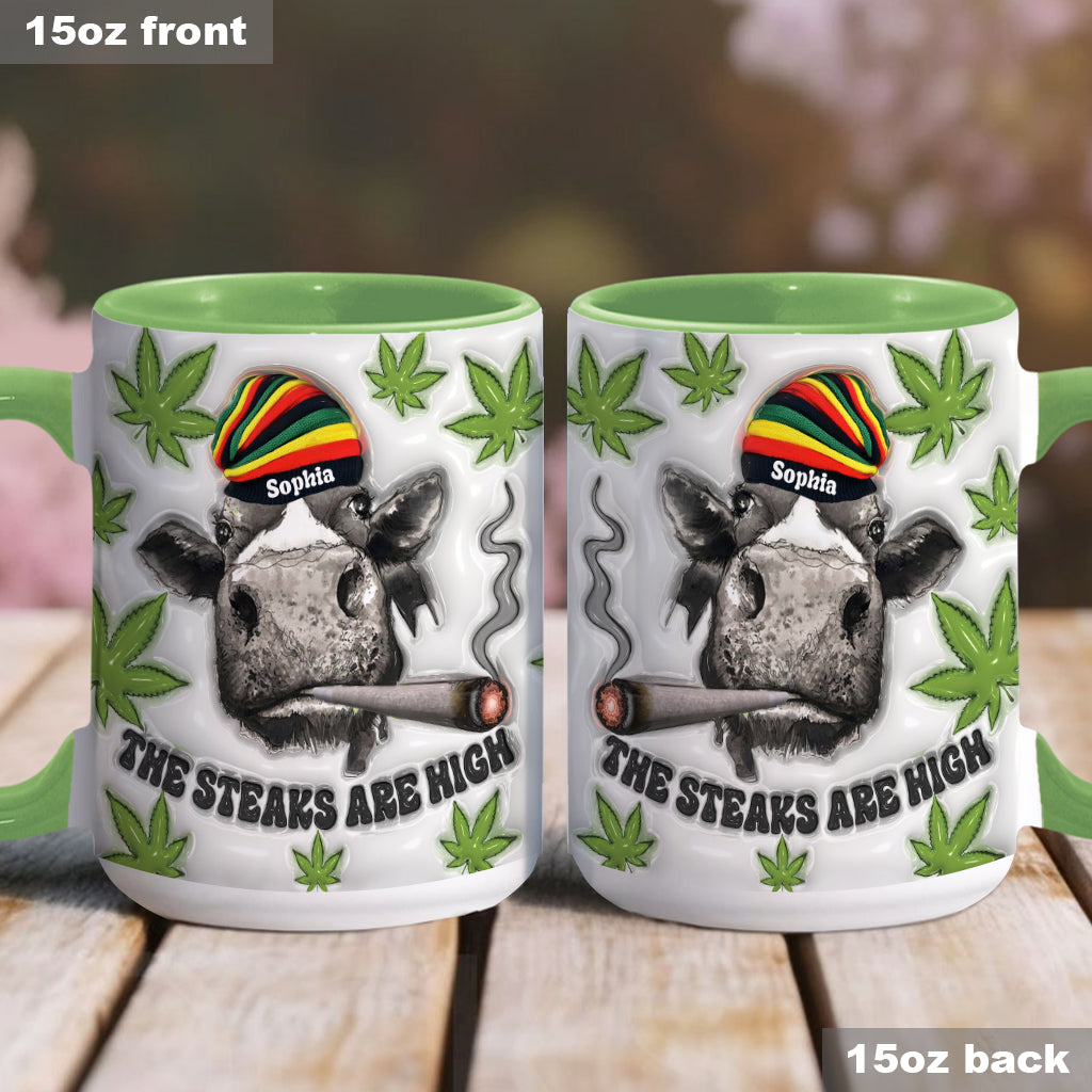 The Steaks Are High - Personalized Weed Accent Mug