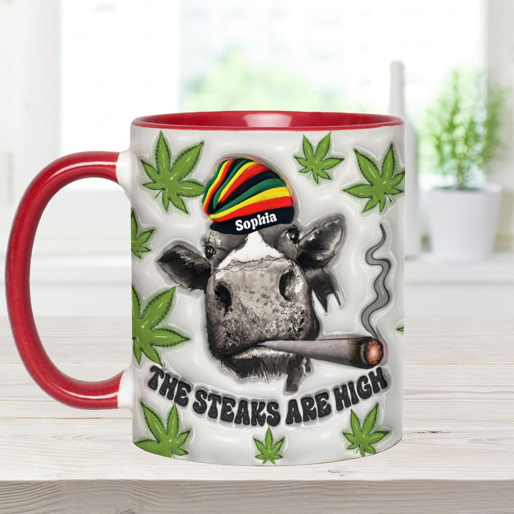 The Steaks Are High - Personalized Weed Accent Mug