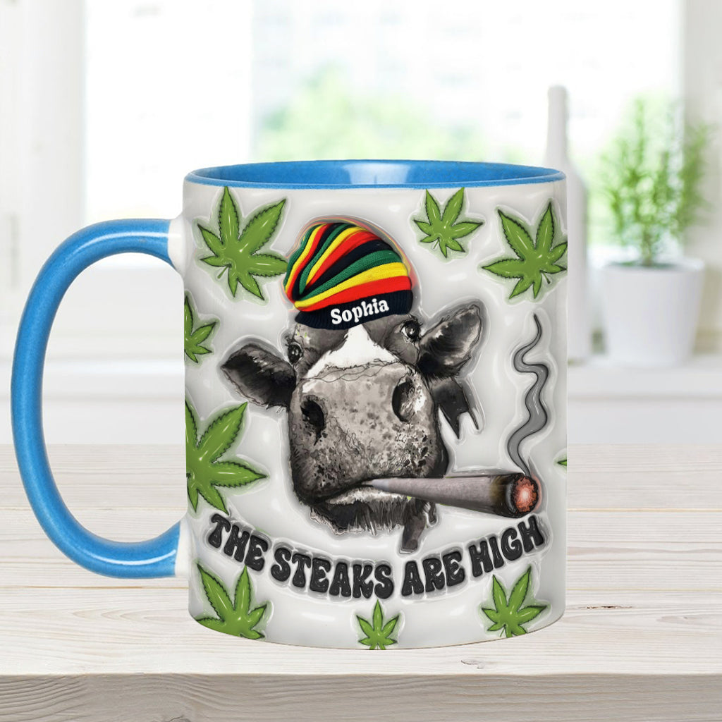 The Steaks Are High - Personalized Weed Accent Mug