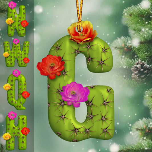 Cactus Letter - Personalized Cactus Ornament
