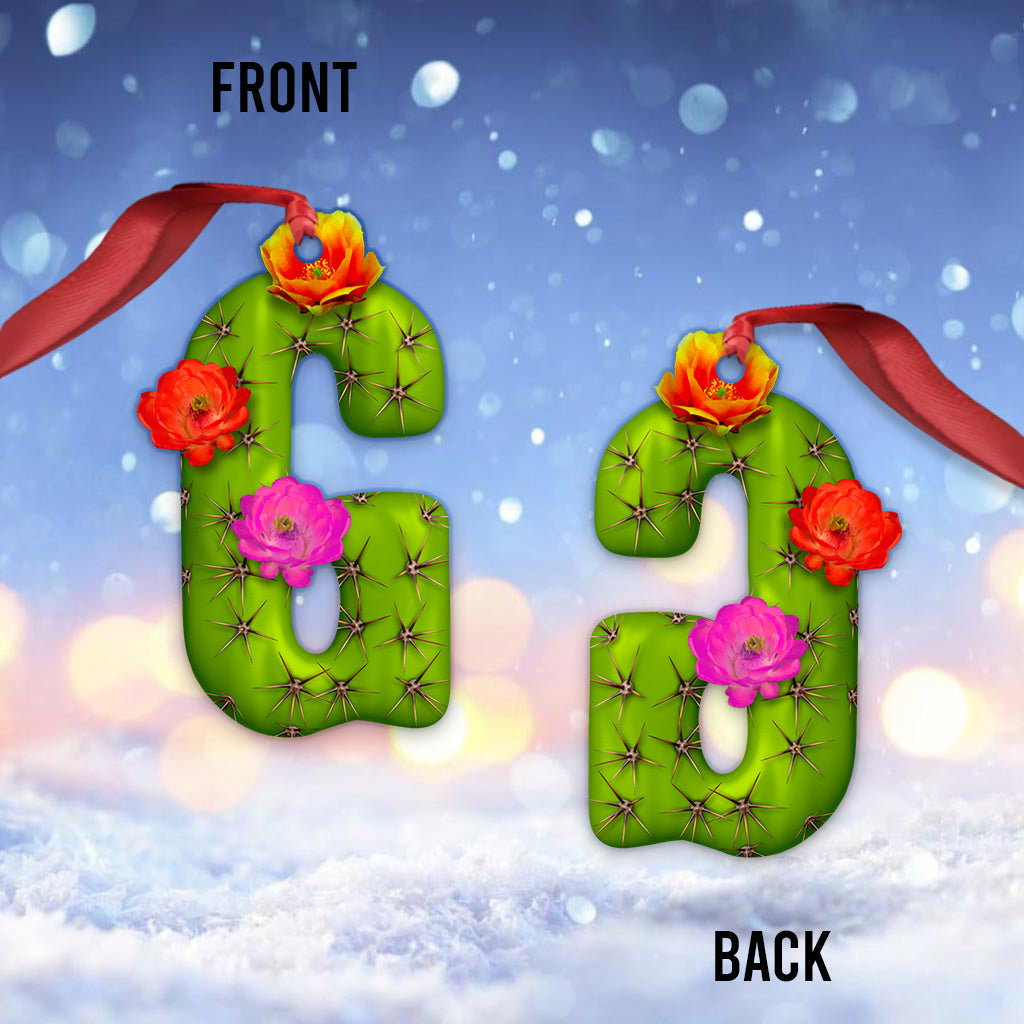 Cactus Letter - Personalized Cactus Ornament