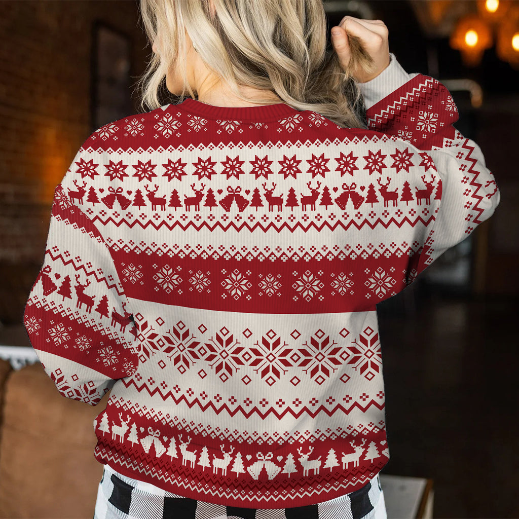 Santa Came Twice - Personalized Couple Ugly Sweater