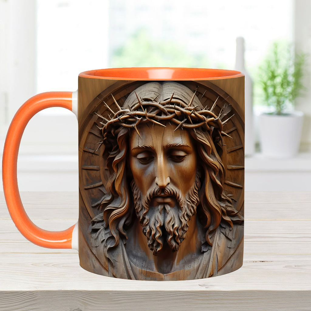 Vintage Jesus Art - Personalized Christian Accent Mug