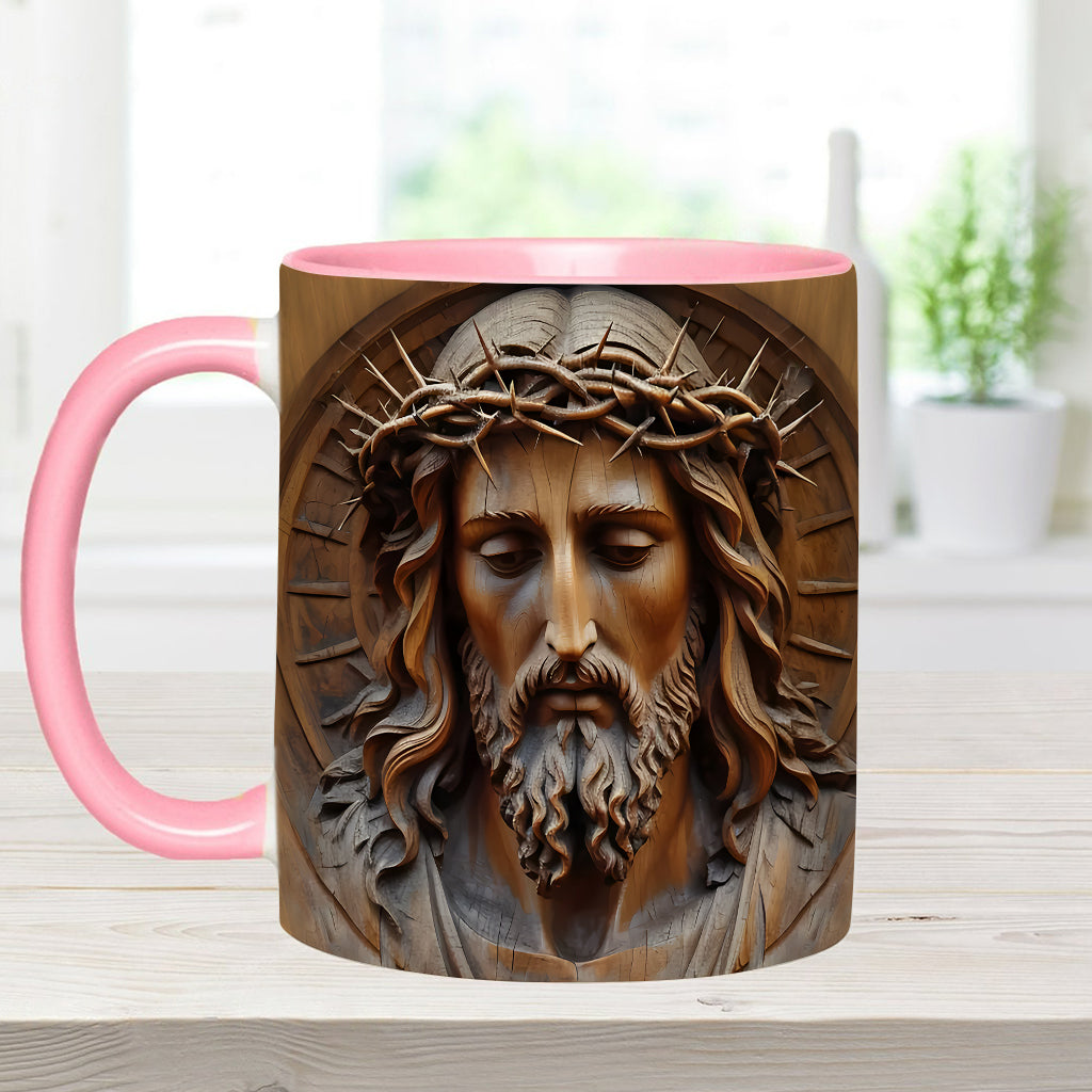 Vintage Jesus Art - Personalized Christian Accent Mug