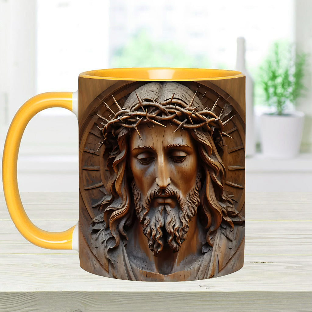 Vintage Jesus Art - Personalized Christian Accent Mug
