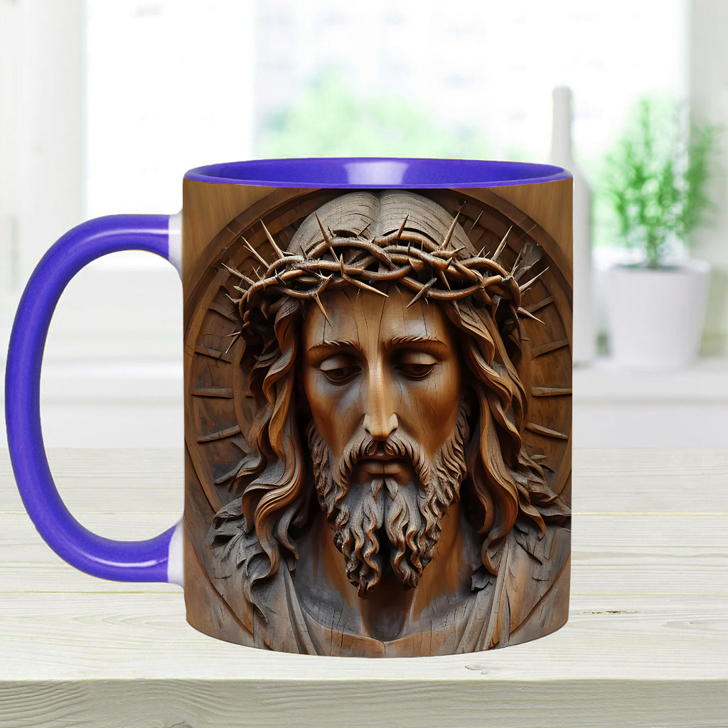 Vintage Jesus Art - Personalized Christian Accent Mug