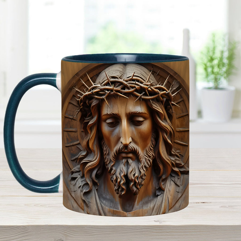 Vintage Jesus Art - Personalized Christian Accent Mug