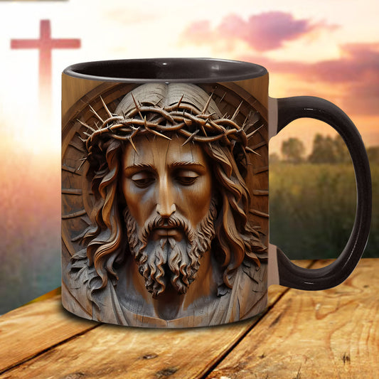 Vintage Jesus Art - Personalized Christian Accent Mug