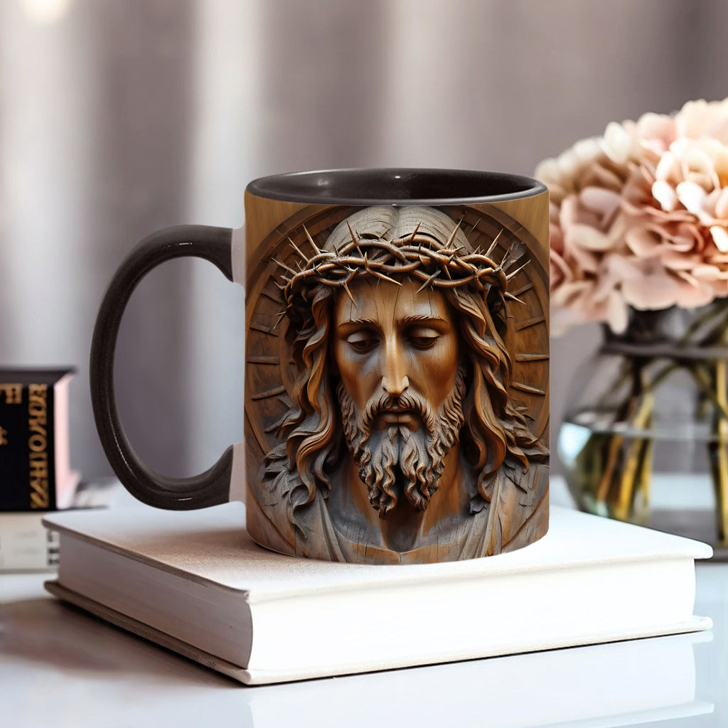 Vintage Jesus Art - Personalized Christian Accent Mug
