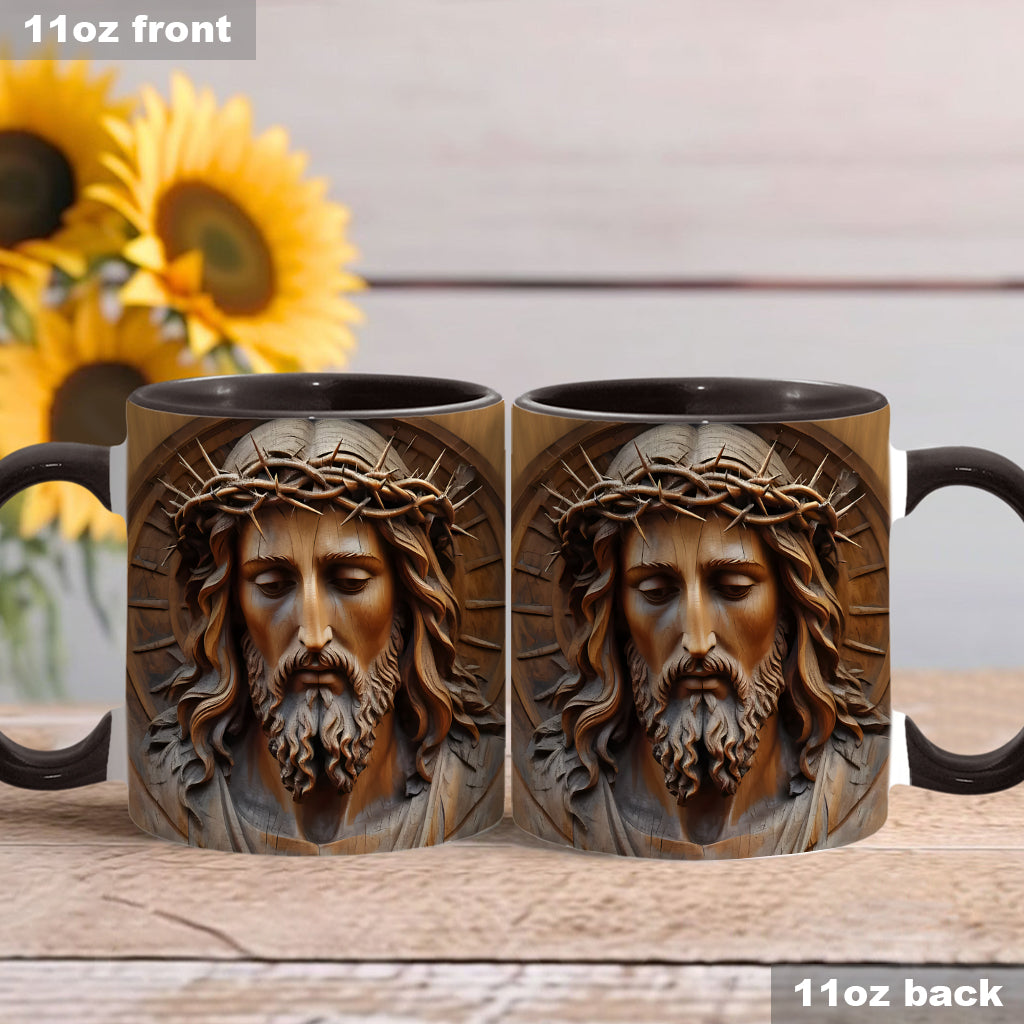 Vintage Jesus Art - Personalized Christian Accent Mug