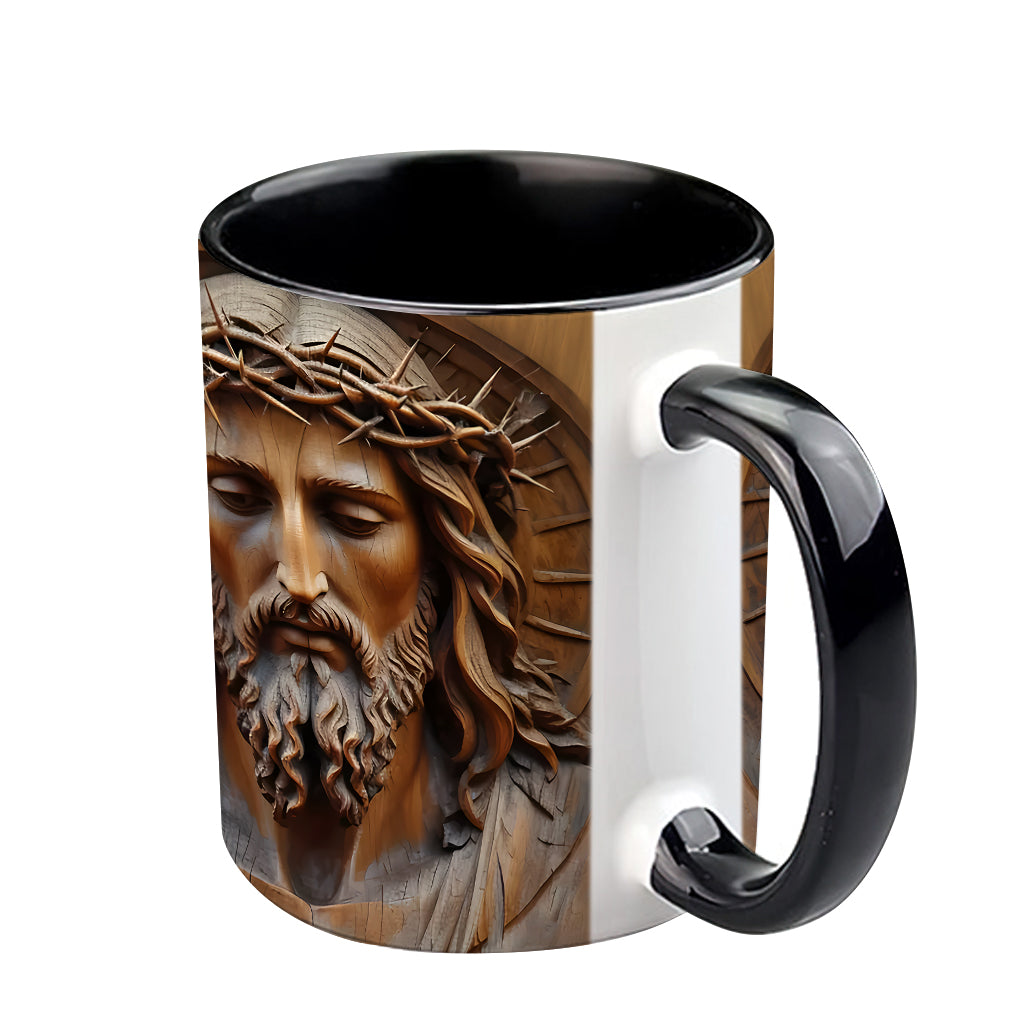 Vintage Jesus Art - Personalized Christian Accent Mug