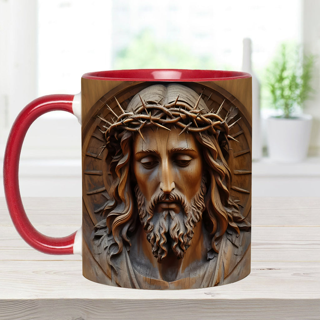 Vintage Jesus Art - Personalized Christian Accent Mug