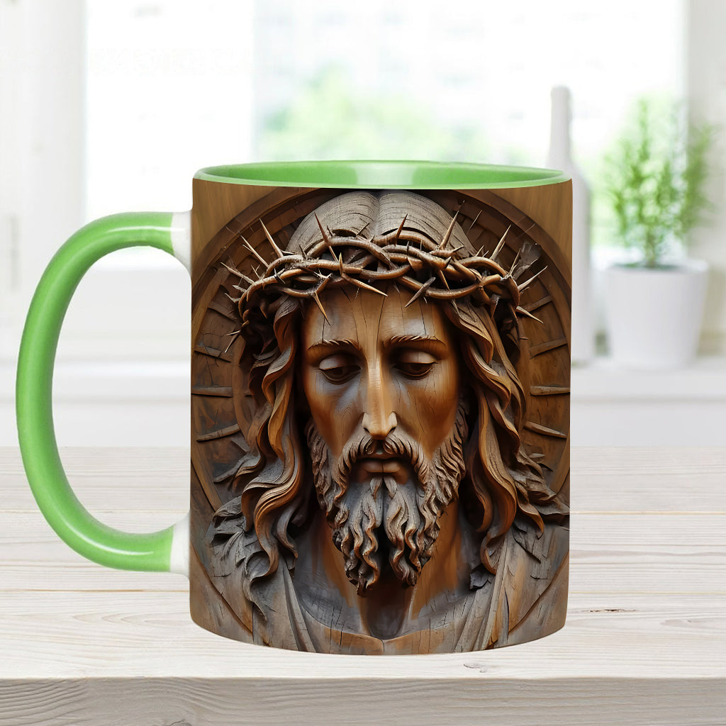 Vintage Jesus Art - Personalized Christian Accent Mug