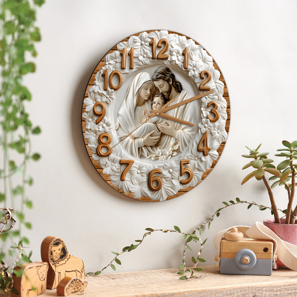 The Holy Family - Christian Wall Clock